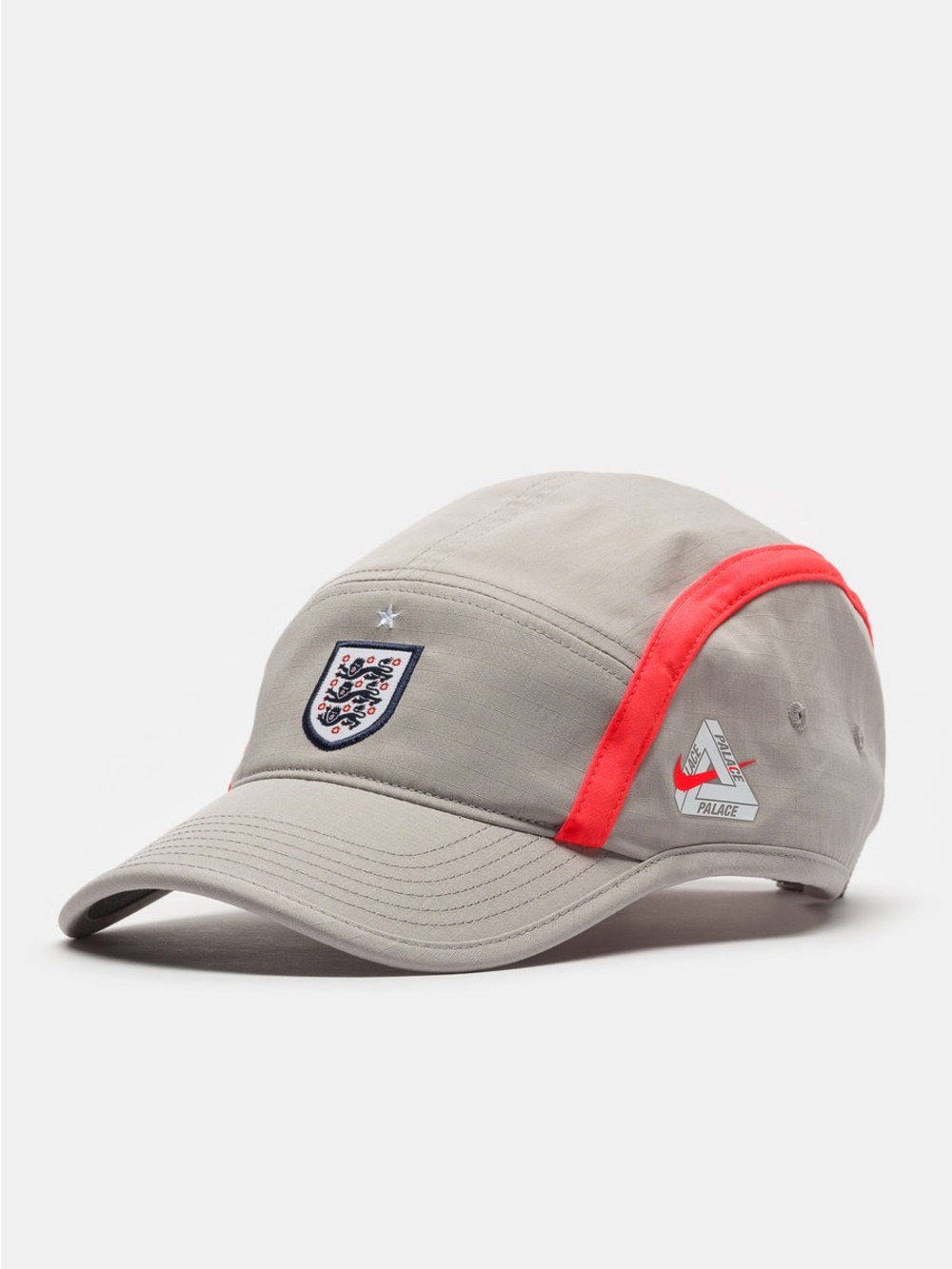 Palace Gray & Red Panel Sport Cap